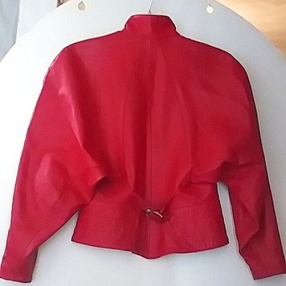 Michael Hoban North Beach Leather Red Motorcycle Jacket Vintage 80s 90s - Picture 14 of 16